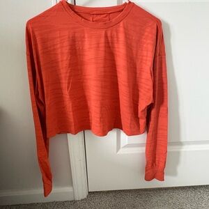 lululemon Clemson Collab Mesh Tiger Sheer Orange Crop Top 6